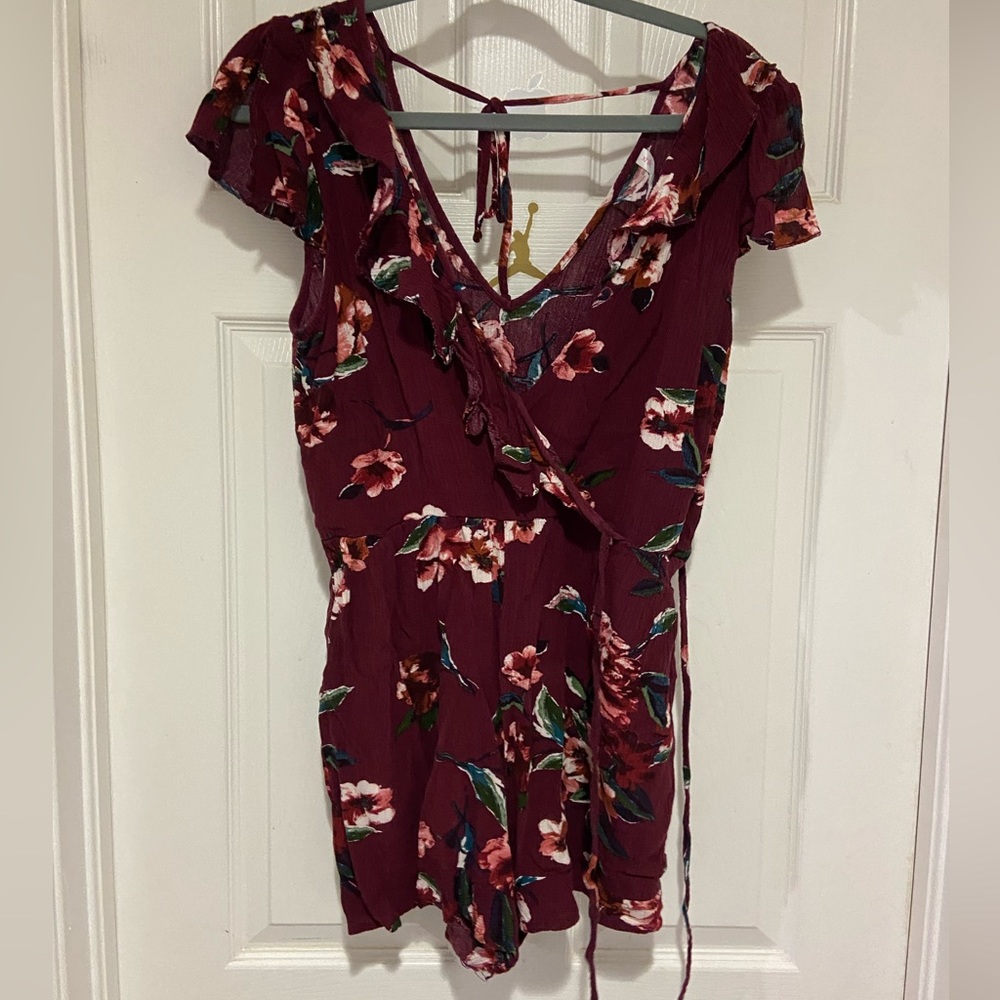Flowery Purple Romper